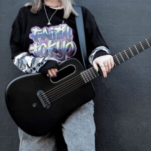 Modern Matte Black Travel Headless Guitar